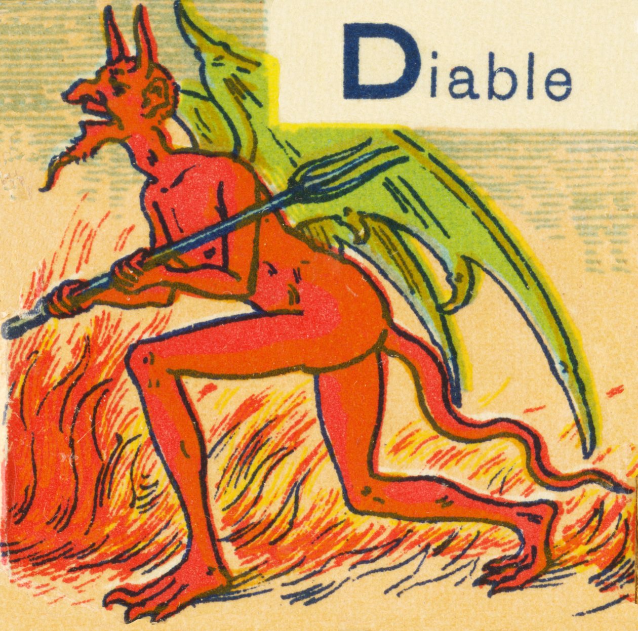 D como demônio de Unknown artist