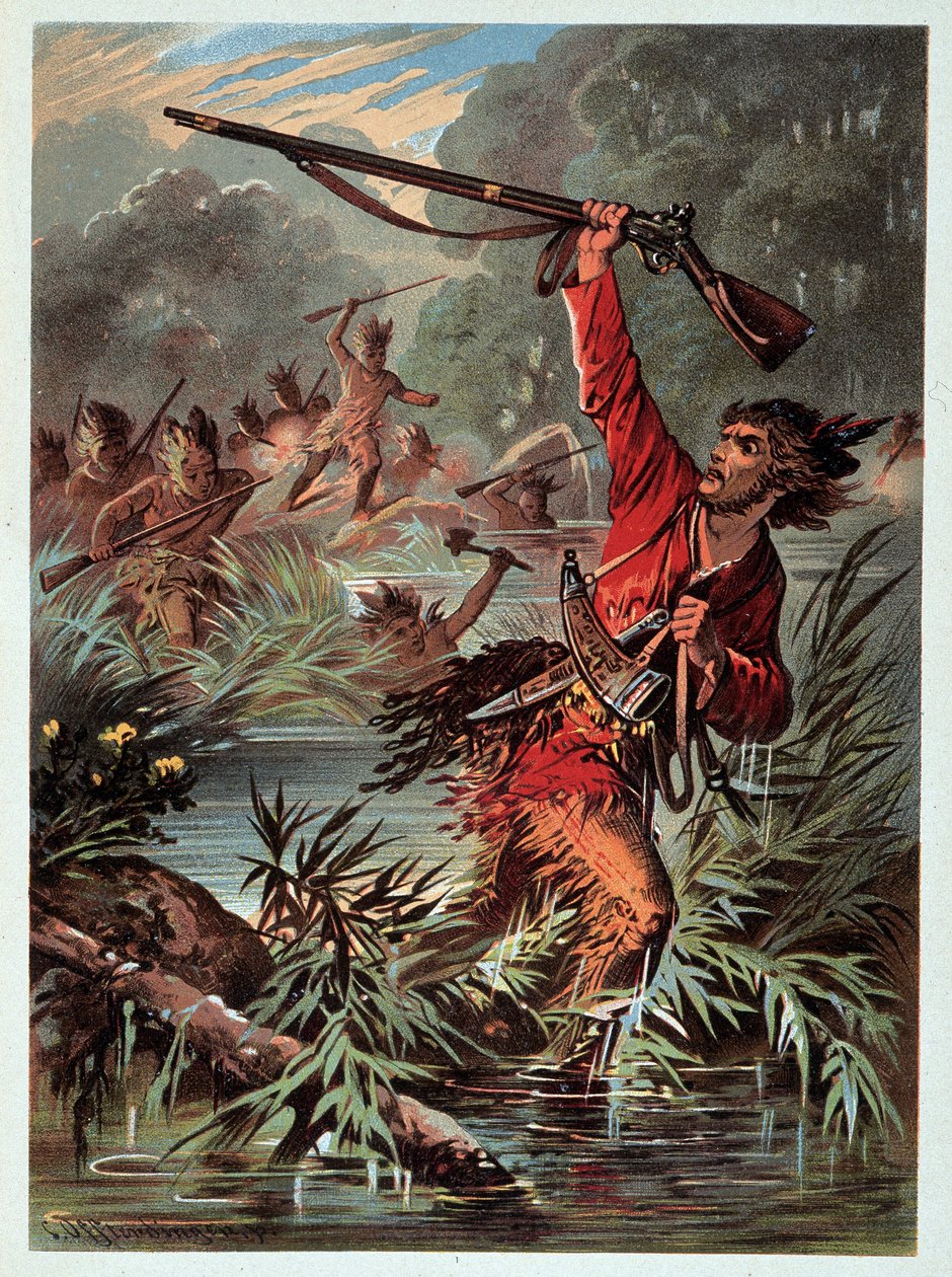 Ilustração de "Meias de Couro" de F. Cooper de Unknown artist
