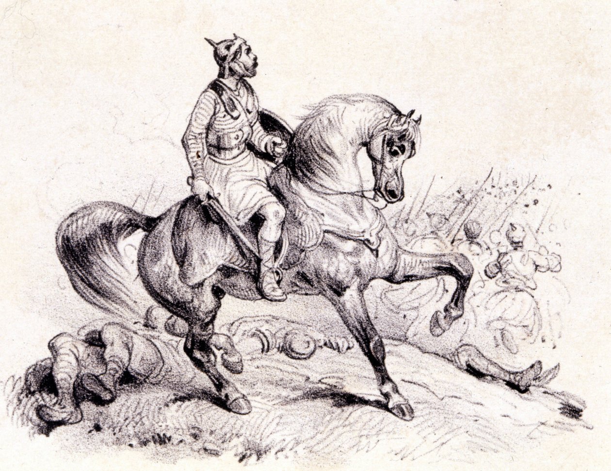 Merovée bate os hunos. de Unknown artist