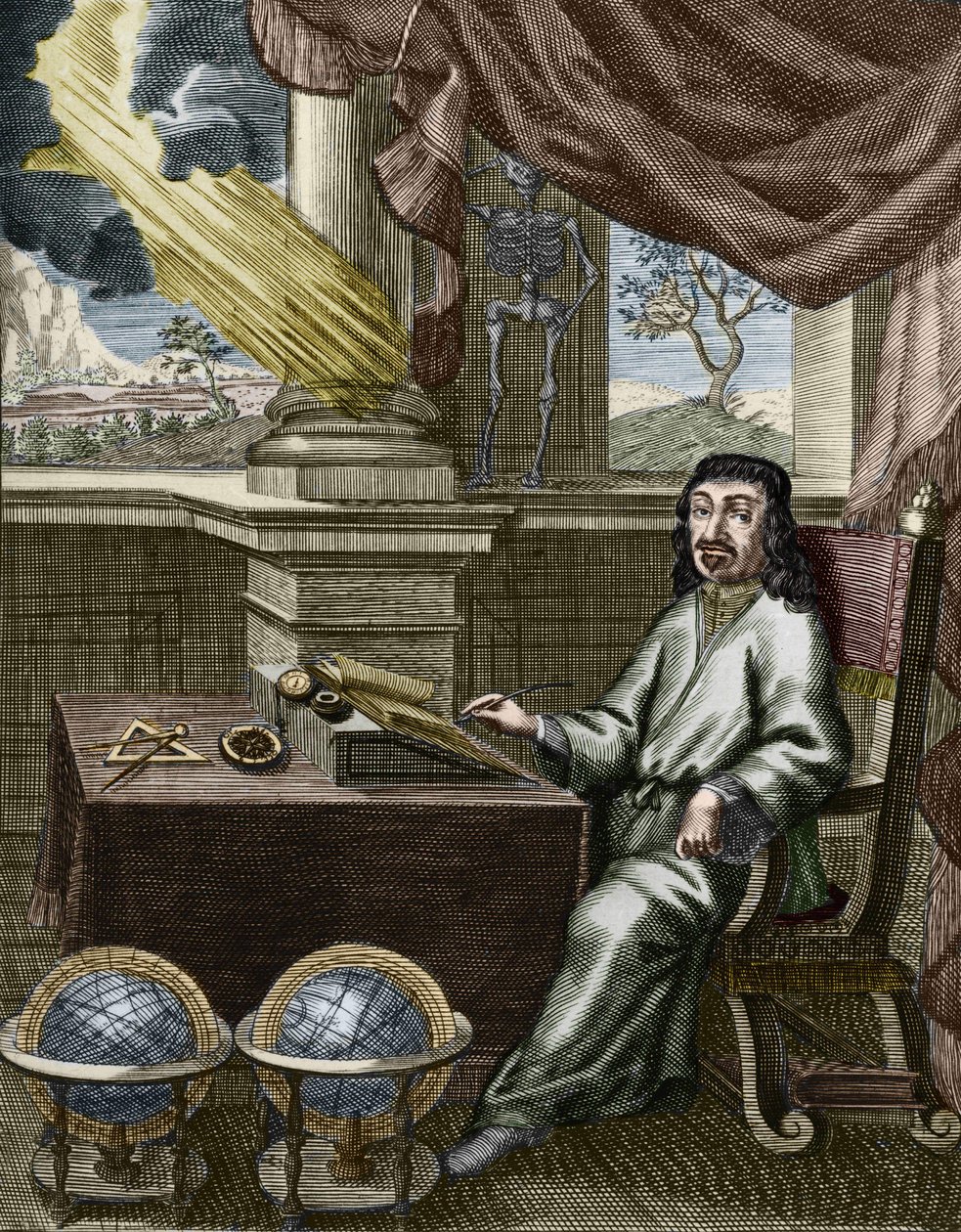 René Descartes (1596-1650), filósofo e matemático francês. de Unknown artist