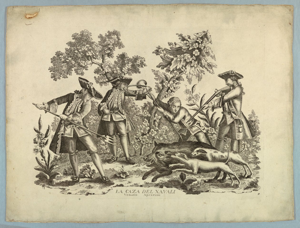 Uma caça ao javali de Unknown artist