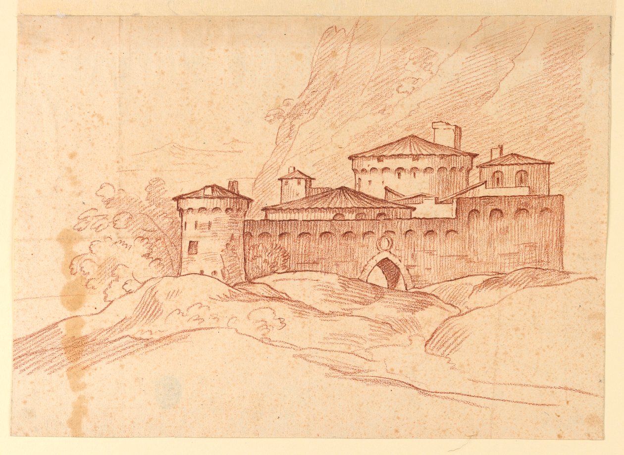Castelo nas montanhas de Unknown artist