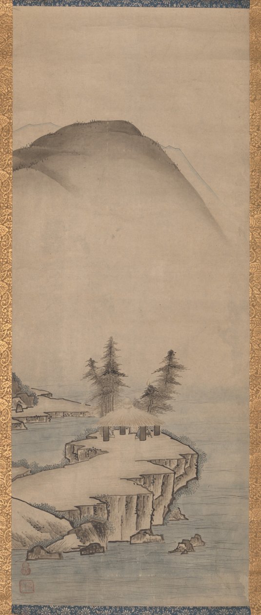 Paisagens (um de um par) de Unkoku Toyo