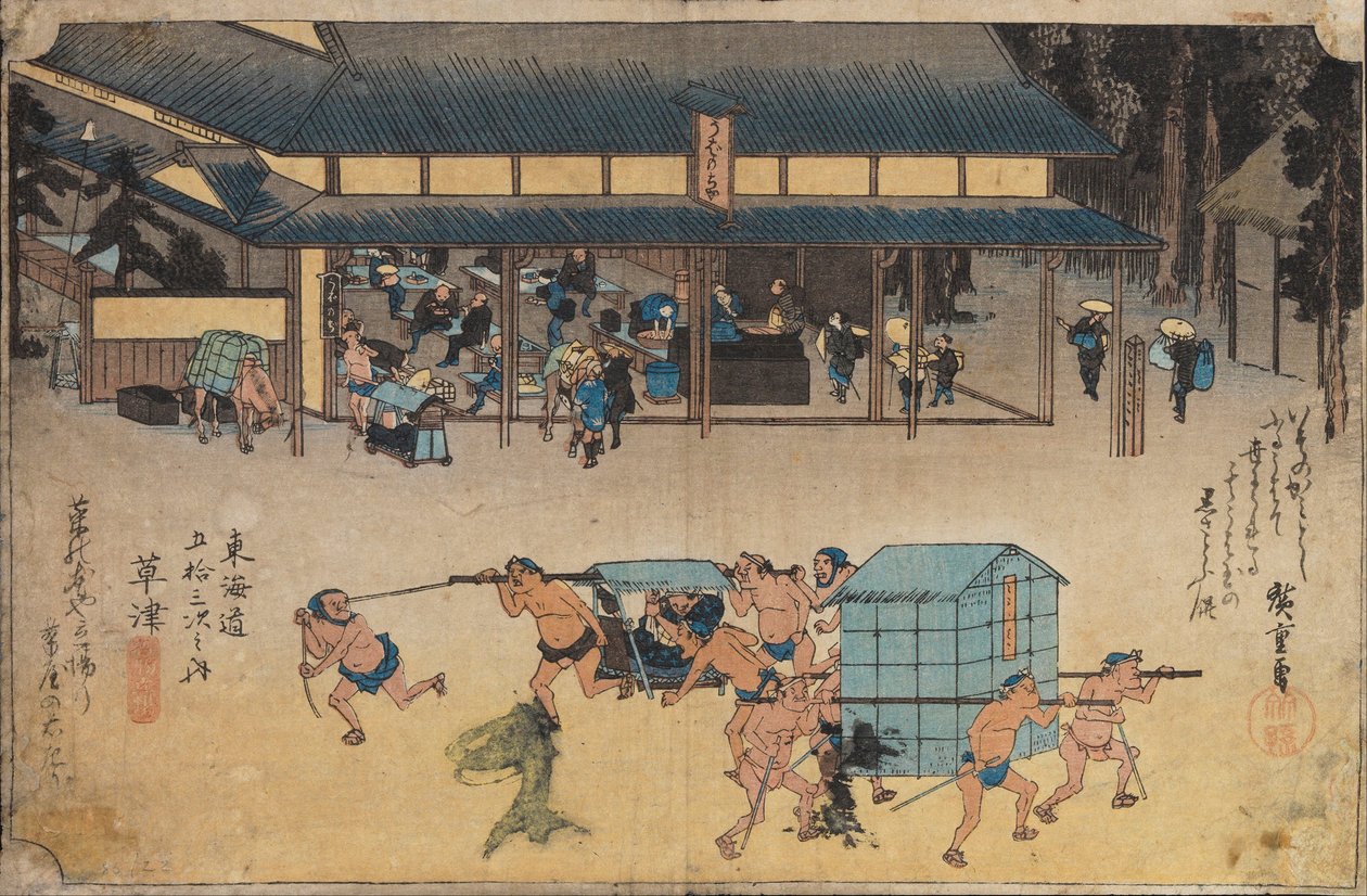 Paisagem em Kusatsu de Utagawa Hiroshige