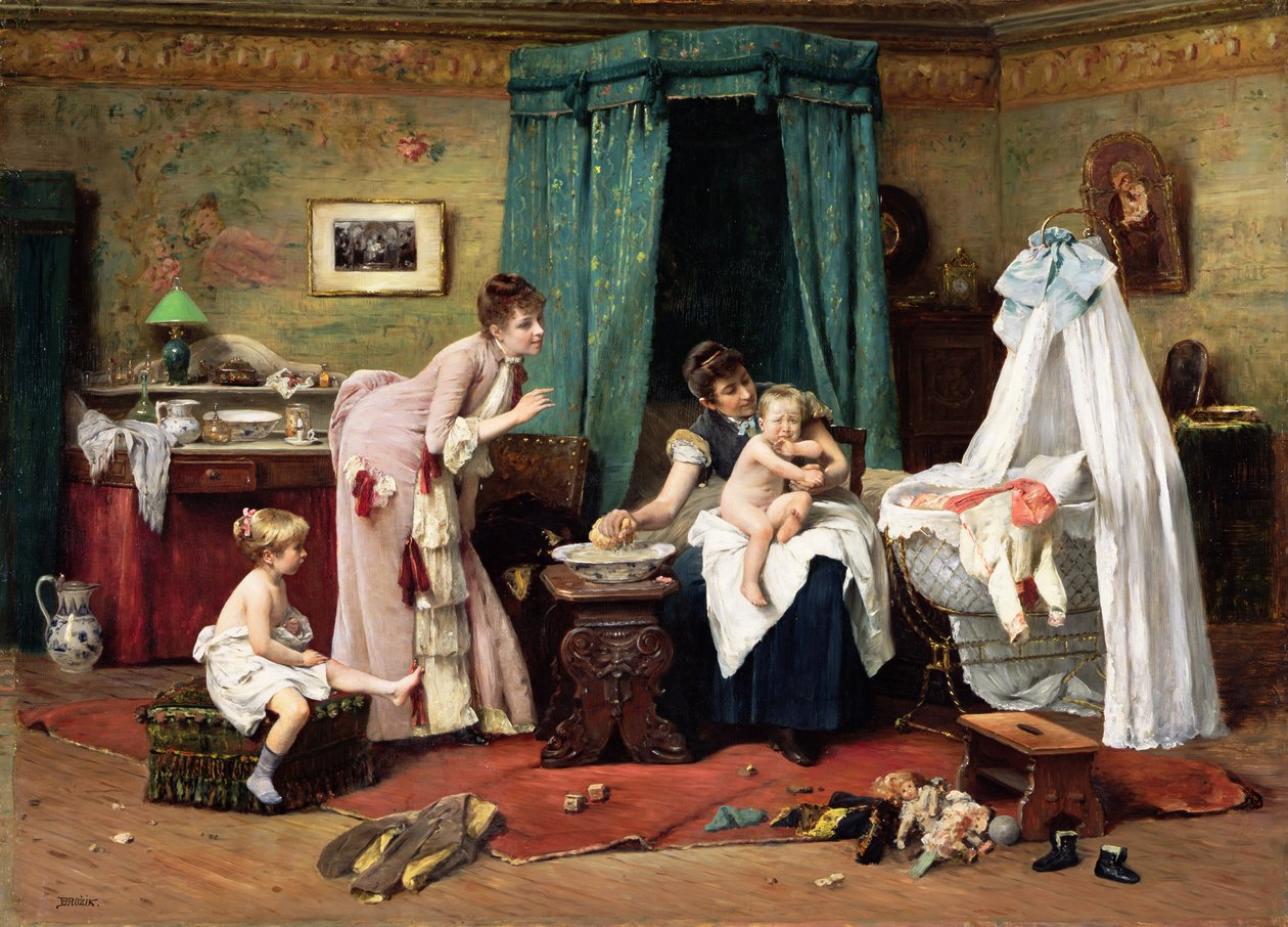 Toilette das crianças de Vaclav Brozik