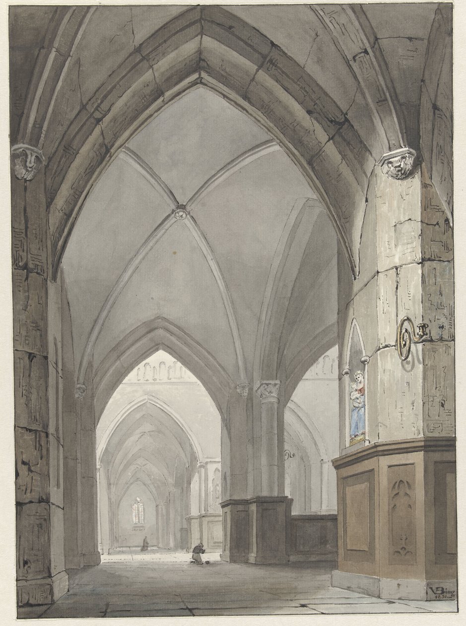 Interior da igreja de Valentijn Bing