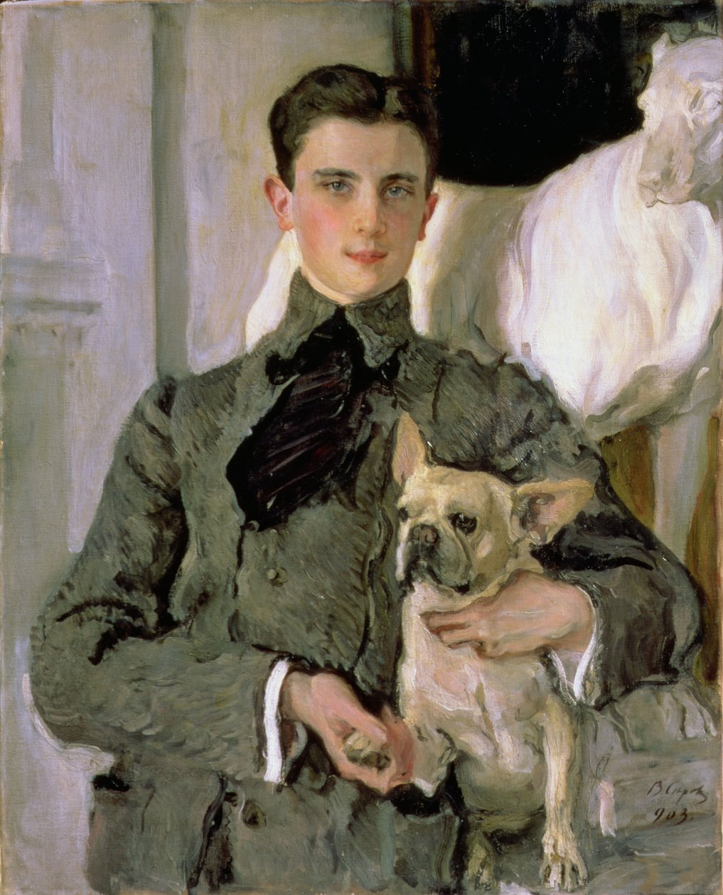 Retrato do conde Feliks Feliksovich Sumarokov-Yelstov (1887-1967) depois Príncipe Yusupov, 1903 de Valentin Aleksandrovich Serov