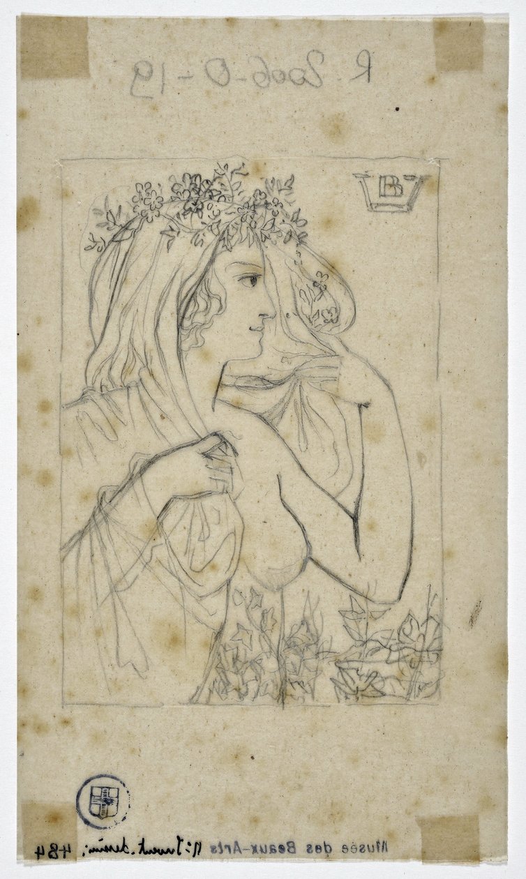 Perfil da mulher (desenho) de Valère Bernard