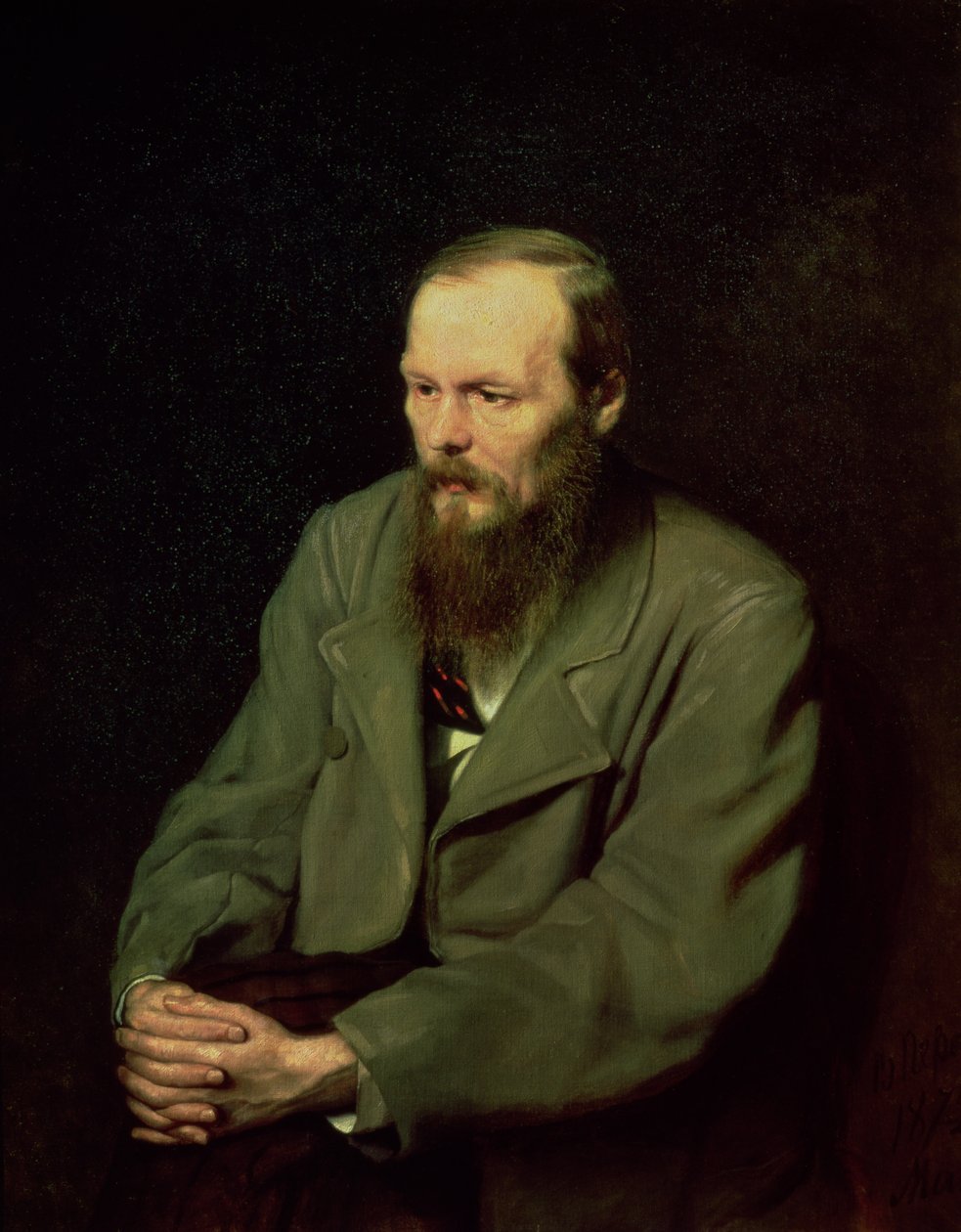 Retrato de Fyodor Dostoyevsky (1821-81) 1872 de Vasili Grigorevich Perov