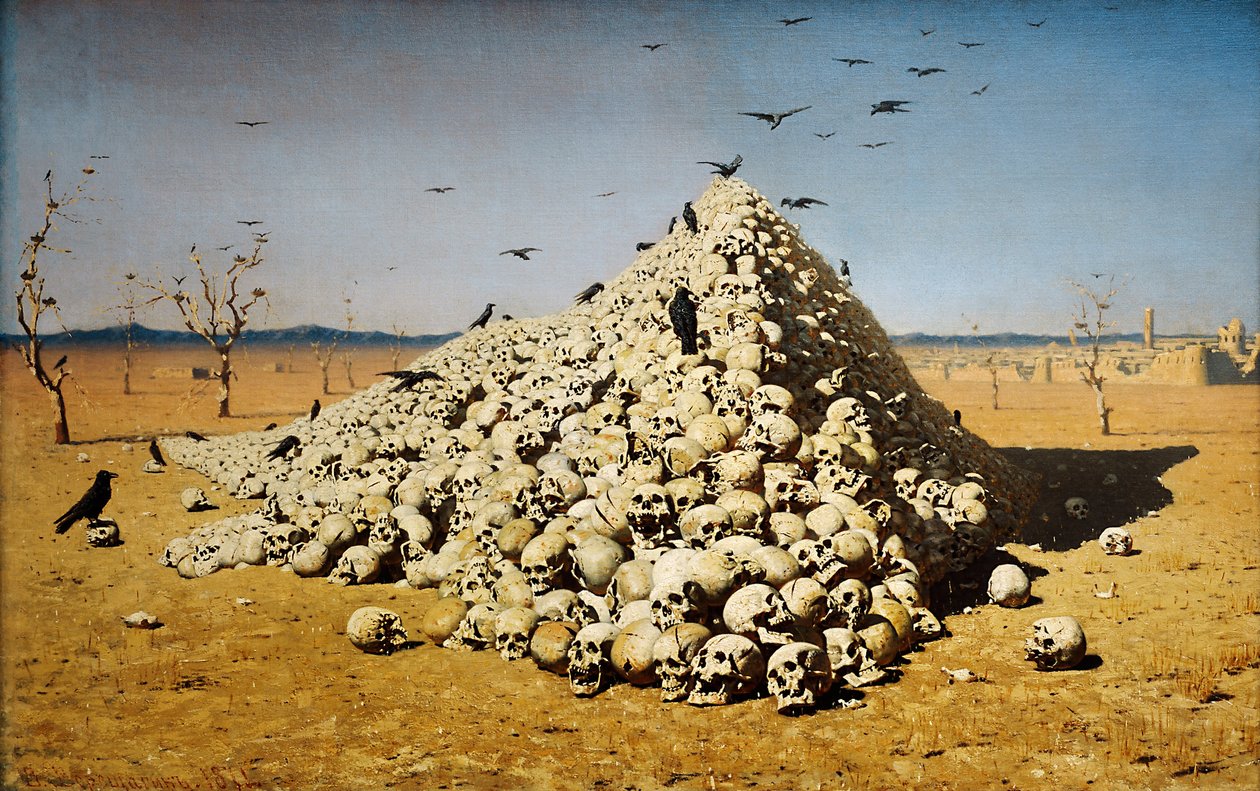 A apoteose da guerra de Vasili Vasilievich Vereshchagin