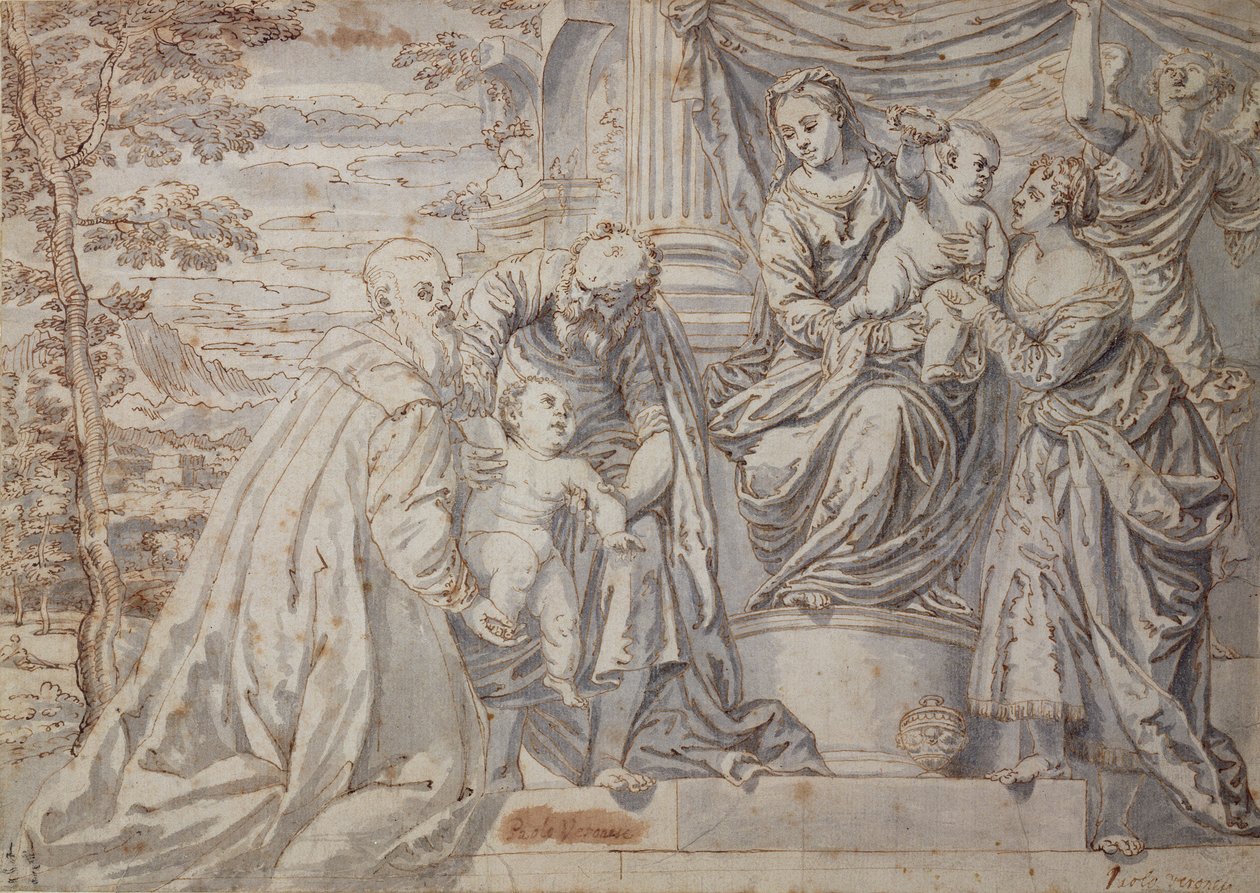 Figuras em um terraço de Paolo Veronese