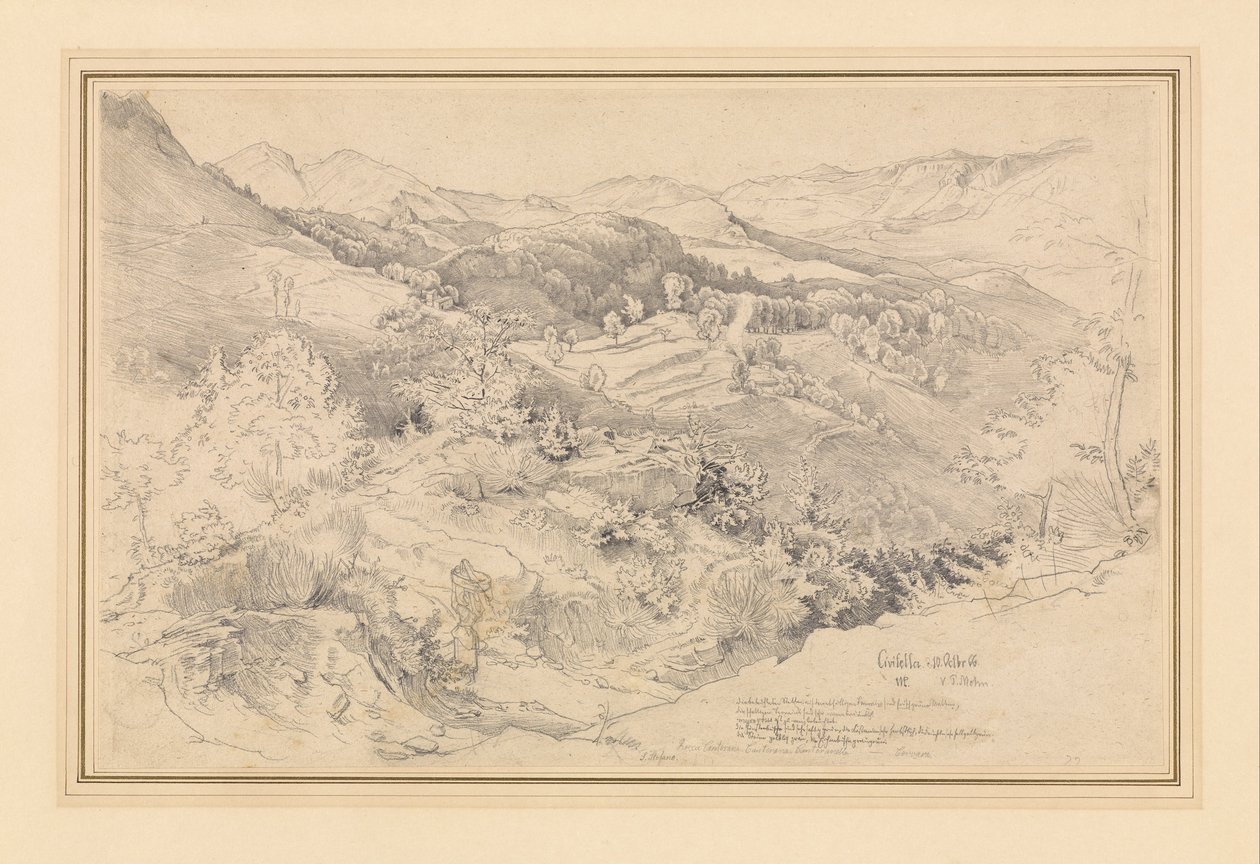 Vista de Civitella, perto de Olevano de Victor Paul Mohn