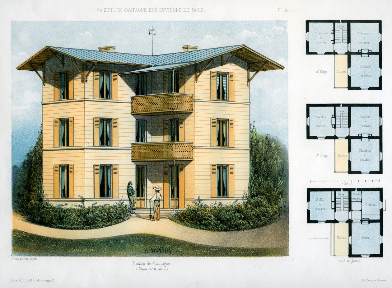 Casa de campo, c1860 de Victor Petit
