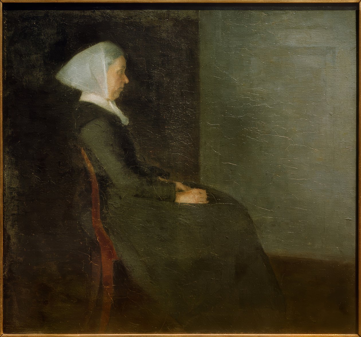 Mãe da artista de Vilhelm Hammershoi