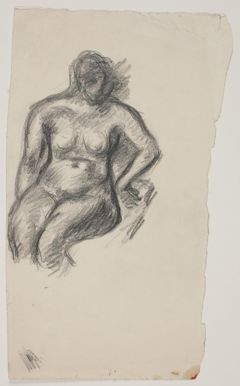 Modelo nua sentada de Vilhelm Lundstrøm