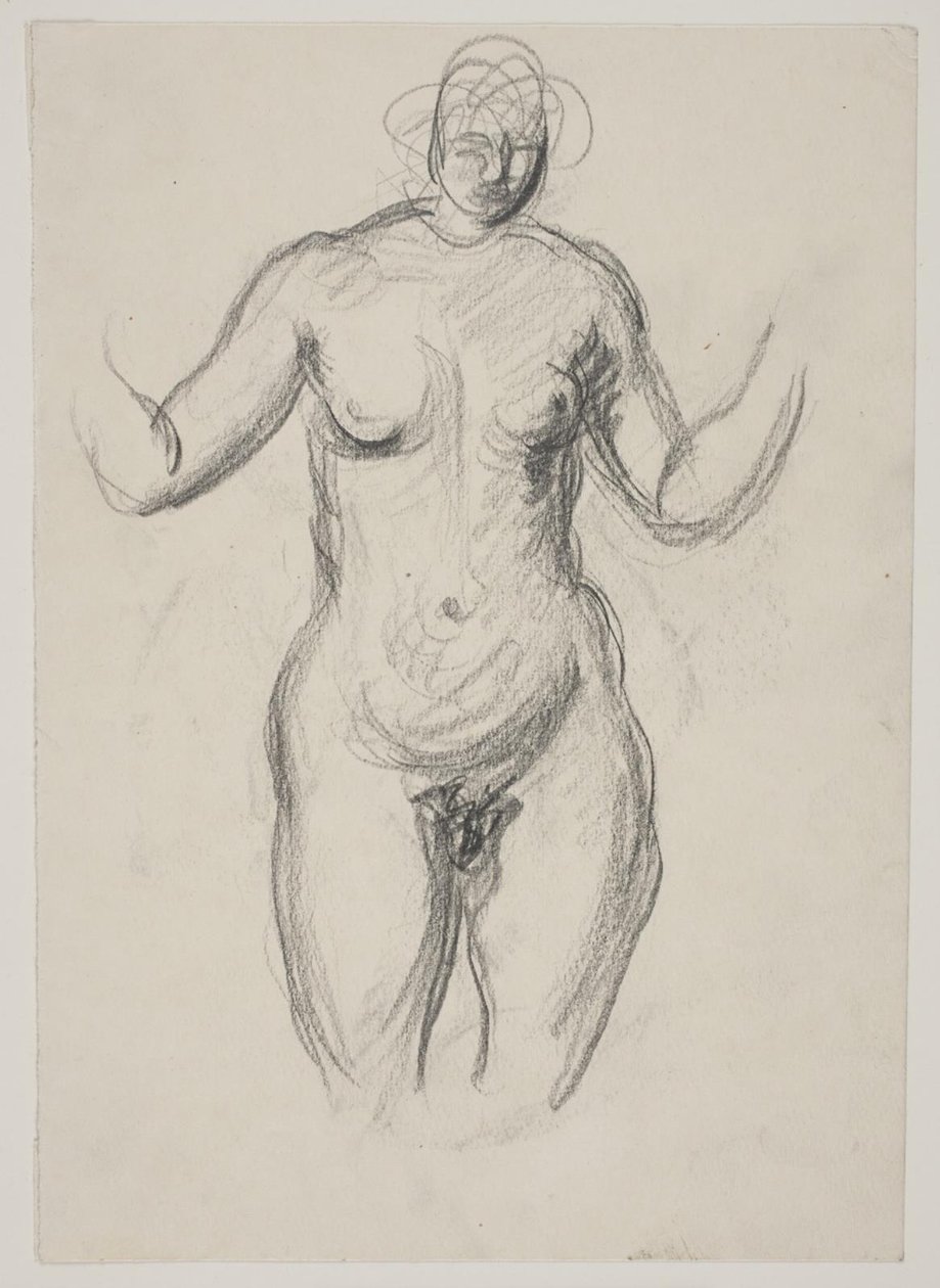 Modelo feminino em pé de Vilhelm Lundstrøm