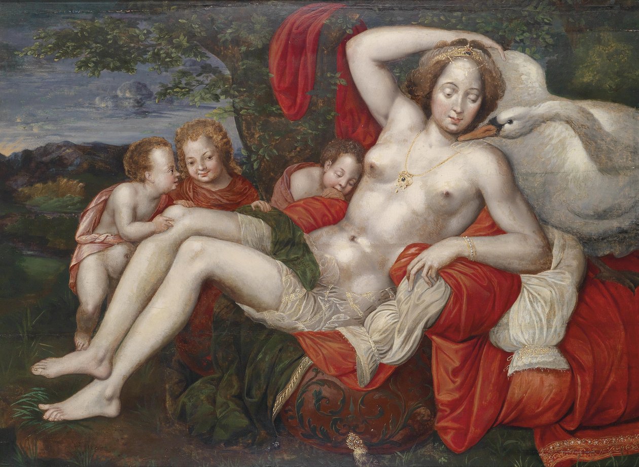 Leda e o cisne de Vincent Sellaer