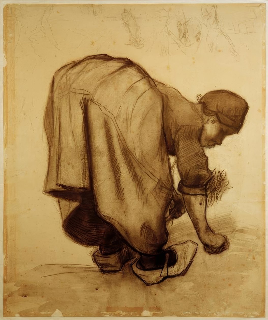 Orelhas de colheita de mulher do agricultor de Vincent van Gogh