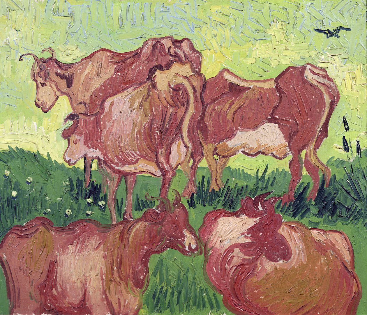 Vacas, 1890 de Vincent van Gogh