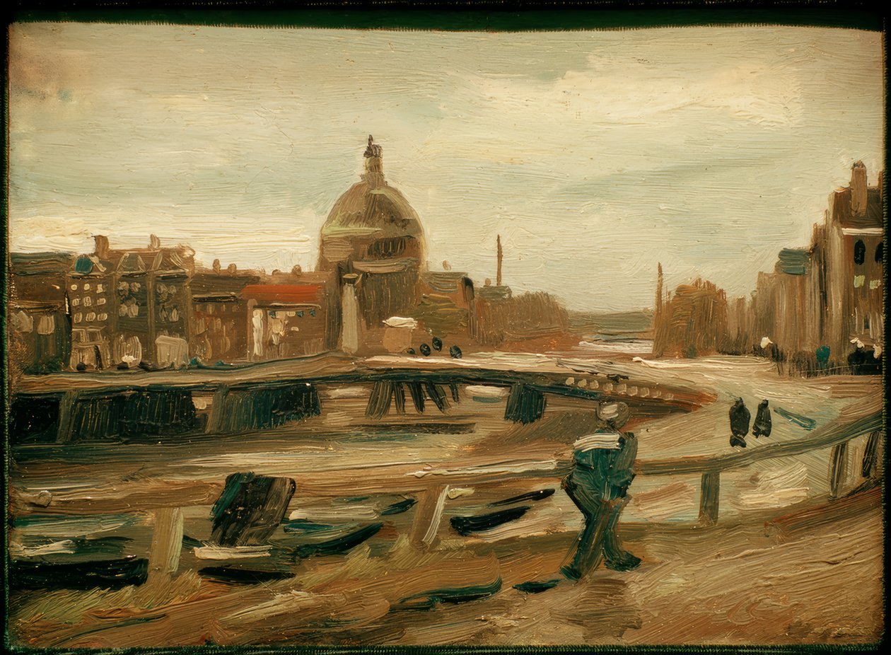 O Singel em Amsterdã de Vincent van Gogh