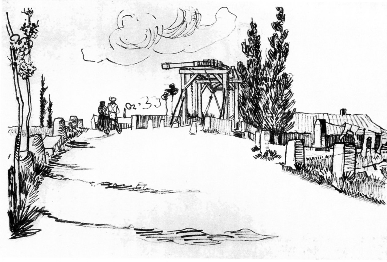 A ponte de Langlois em Arles (a ponte levadiça) de Vincent van Gogh