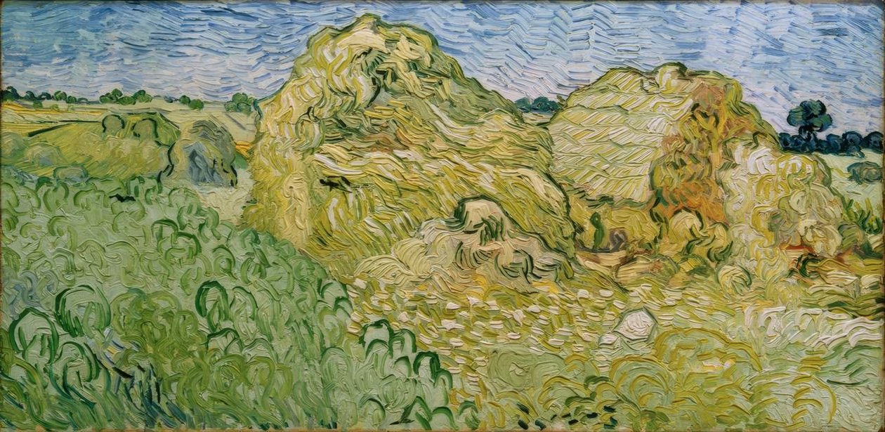 Campo com palheiros de Vincent van Gogh