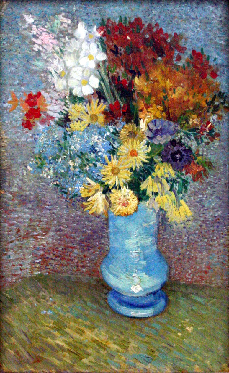 Flores em um vaso azul de Vincent van Gogh