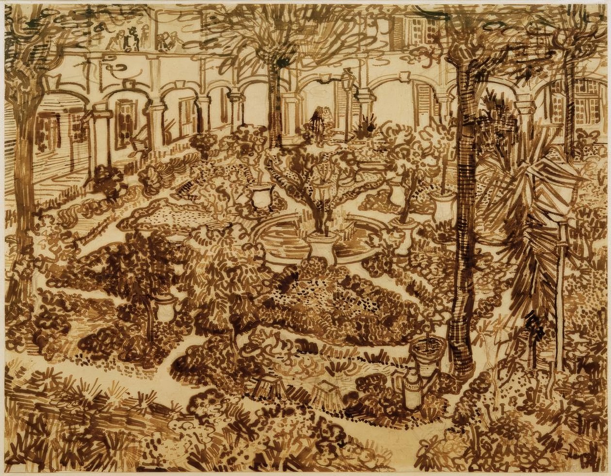 Jardim do hospital de Vincent van Gogh