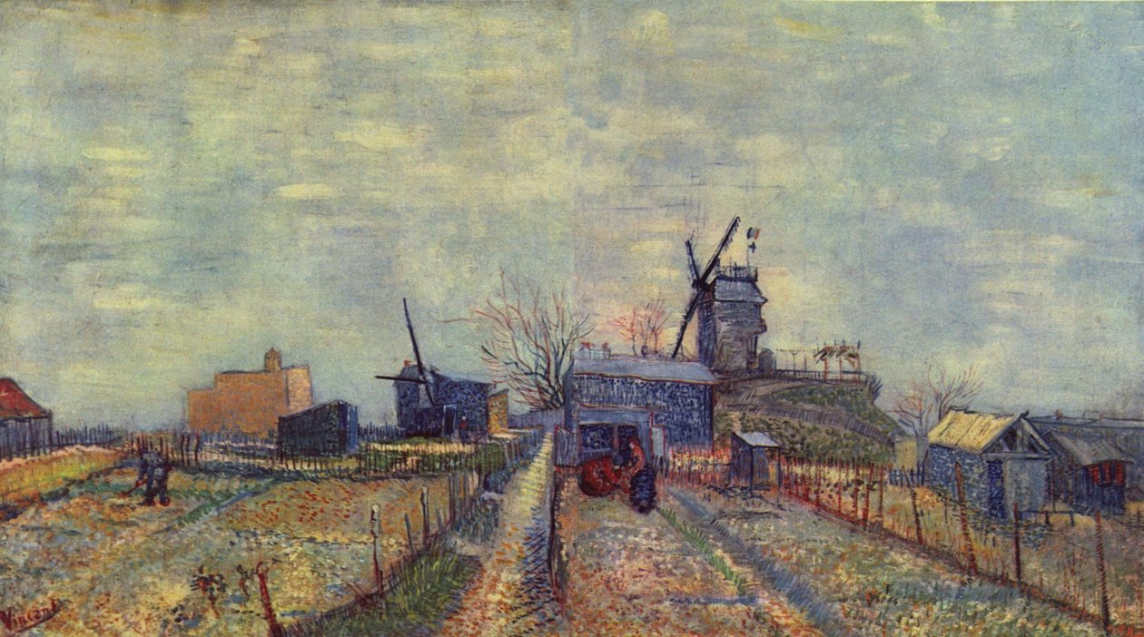Hortas em Montmartre de Vincent van Gogh