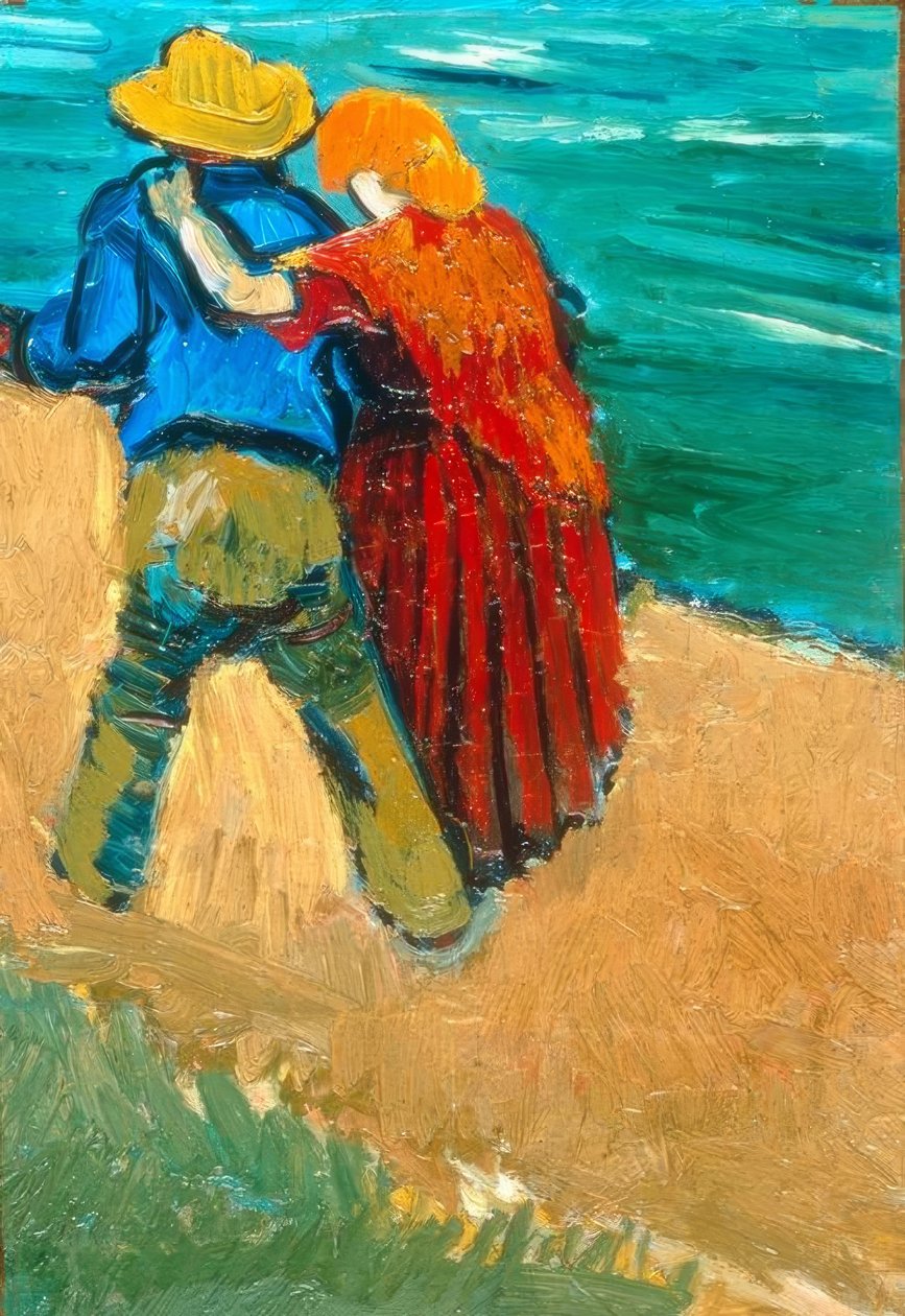Casal apaixonado em Arles de Vincent van Gogh