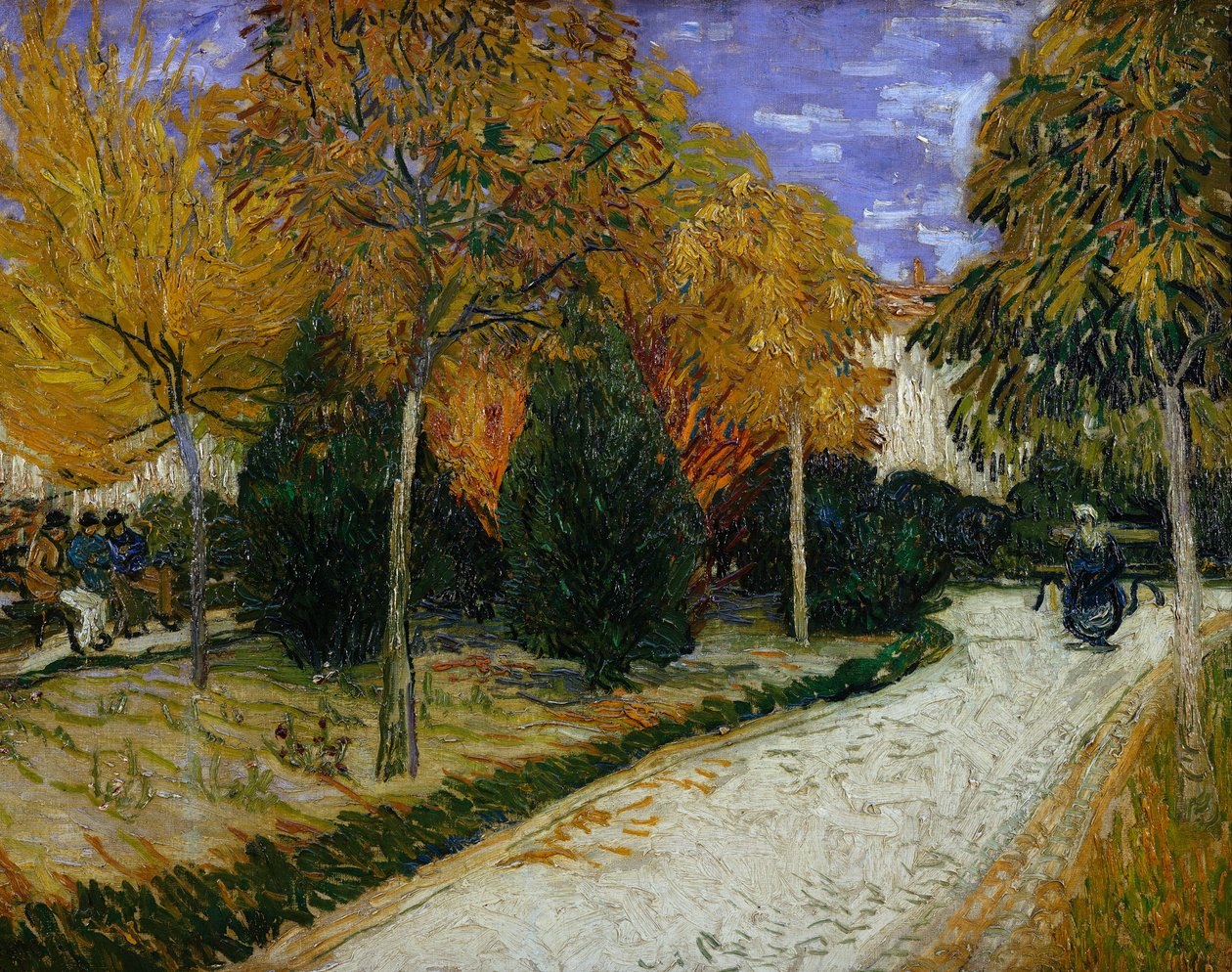 Caminho no parque em Arles, 1888 de Vincent van Gogh