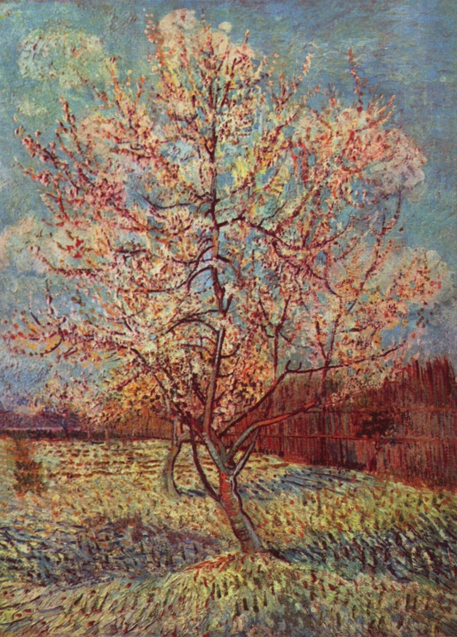 Pessegueiro em flor de Vincent van Gogh