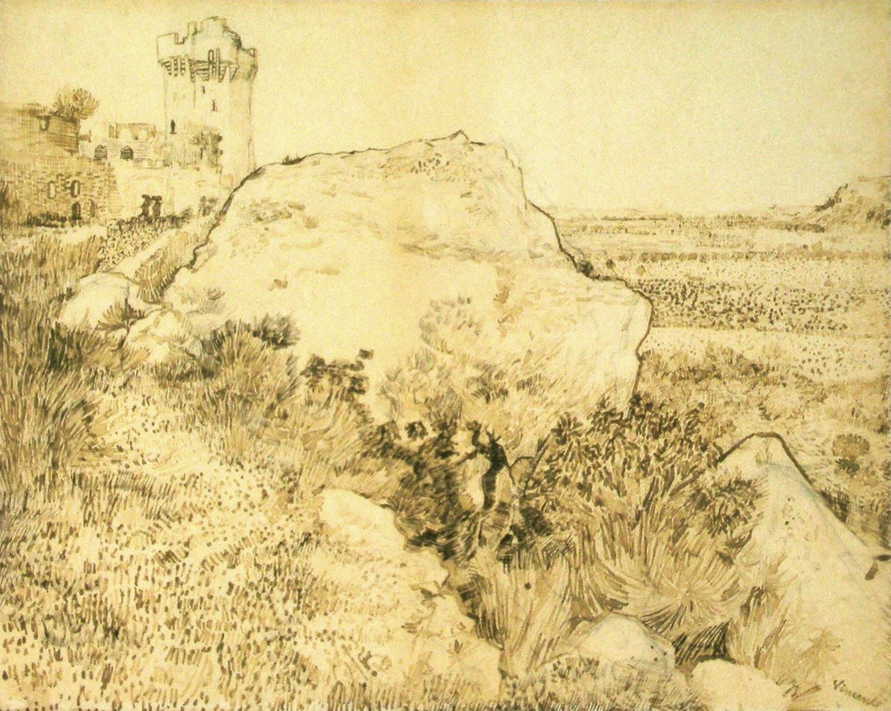 Rock e Ruínas de Vincent van Gogh