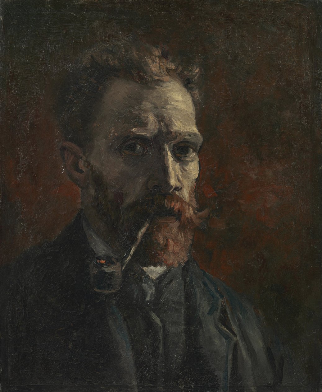 Auto-retrato com tubo de Vincent van Gogh