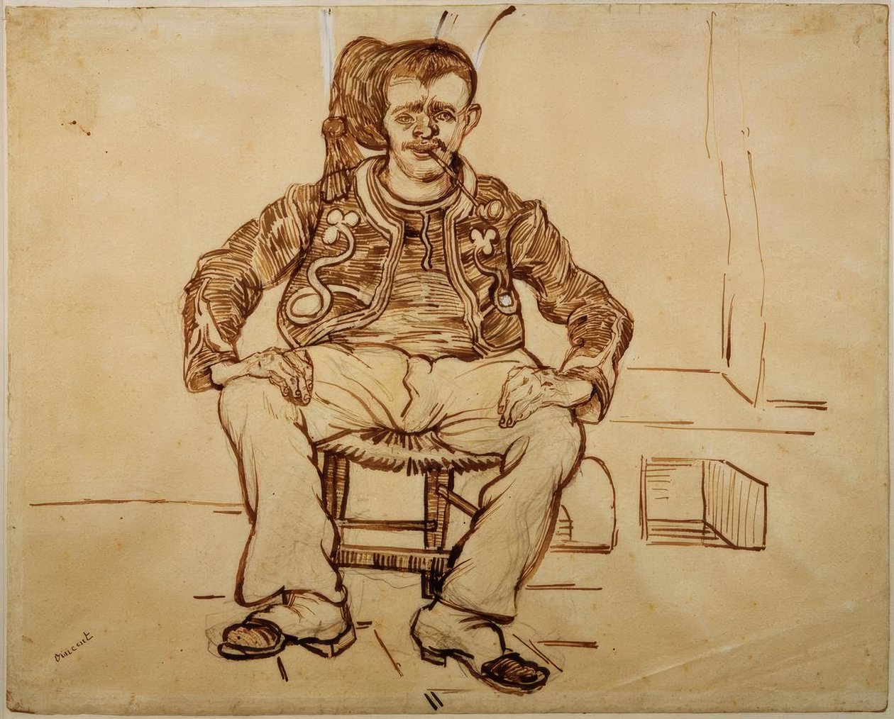 Zuave sentado de Vincent van Gogh