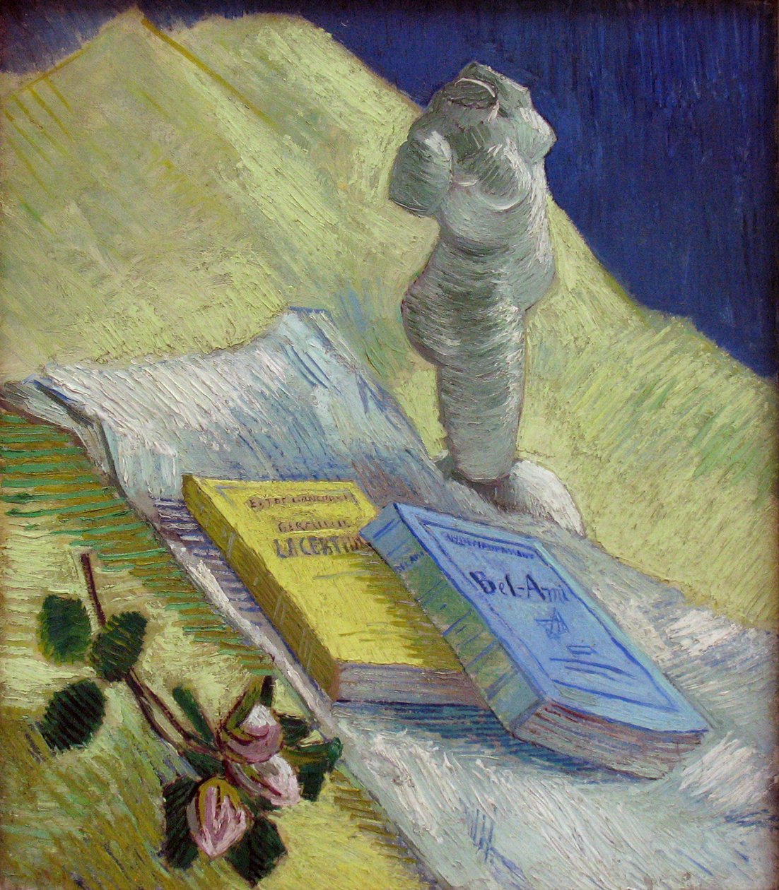 Ainda vida com estatueta de gesso de Vincent van Gogh