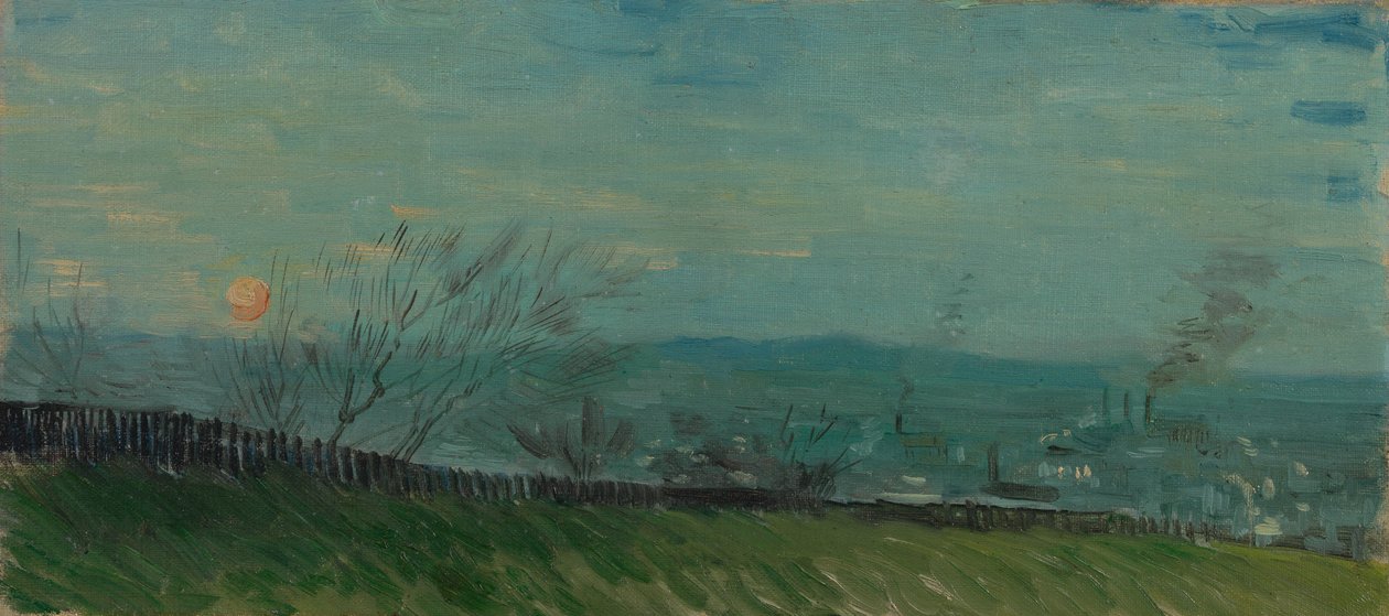 Pôr do sol em Montmartre de Vincent van Gogh