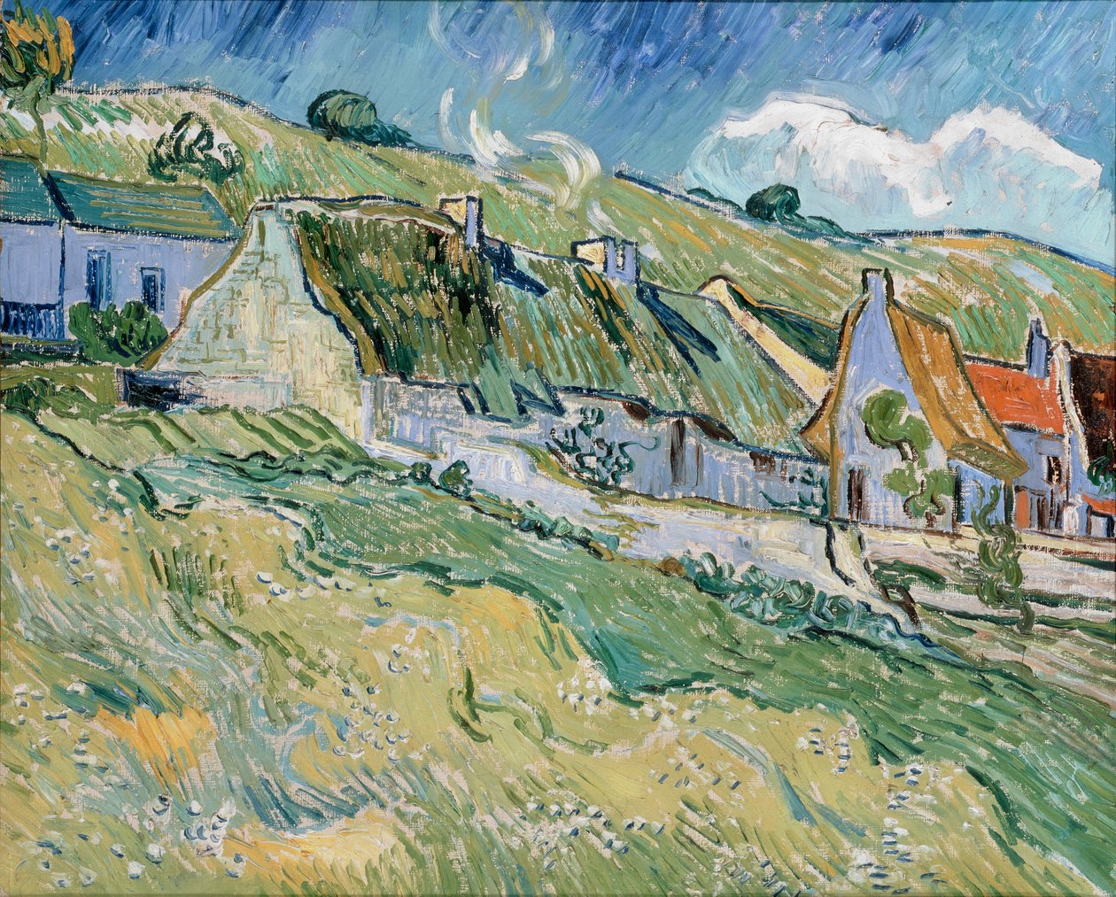 Chalés com telhado de colmo de Vincent van Gogh