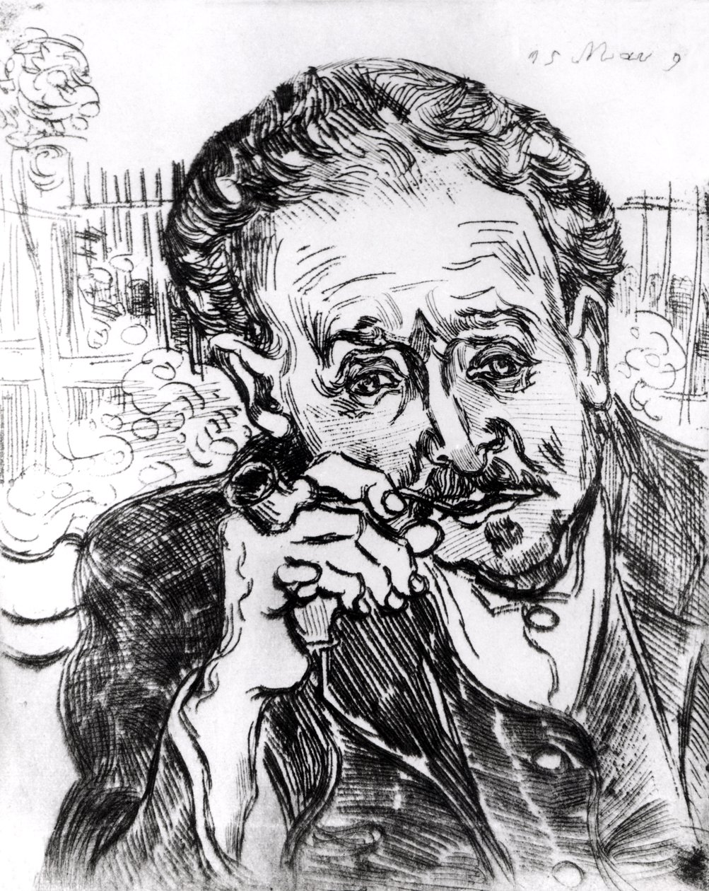 O Homem do Cachimbo, Retrato do Doutor Paul Gachet (1828-1909) 15 de março de 1890 de Vincent van Gogh