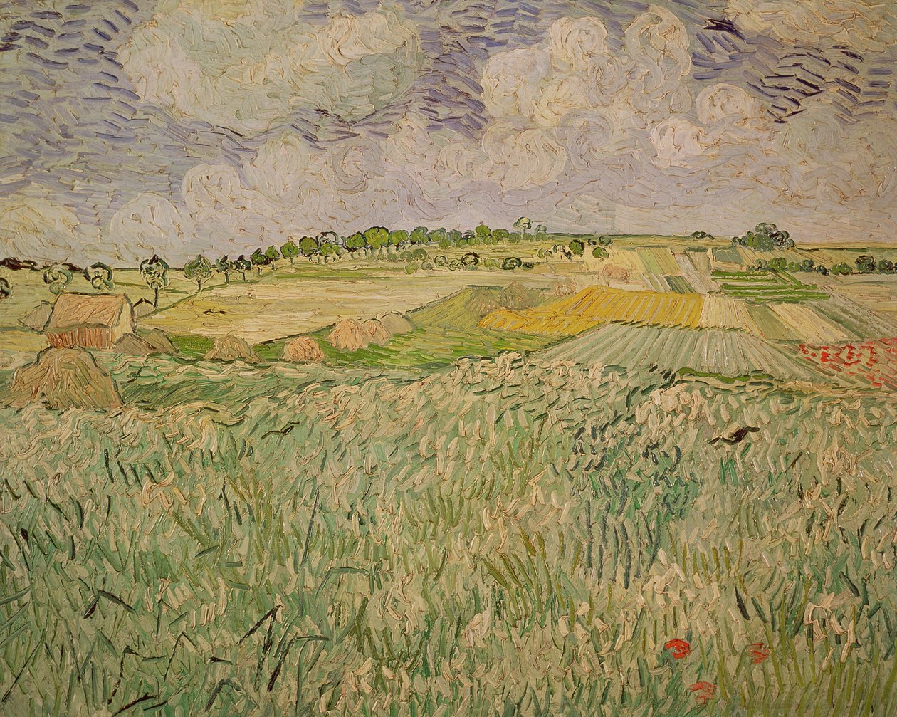 A planície em Auvers, 1890 de Vincent van Gogh