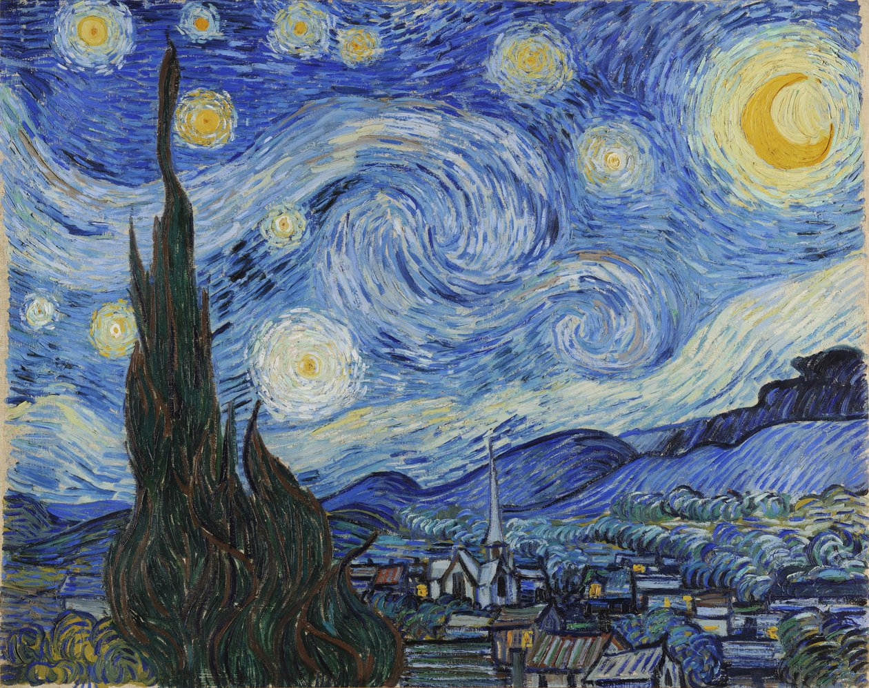 A Noite Estrelada, junho de 1889 de Vincent van Gogh