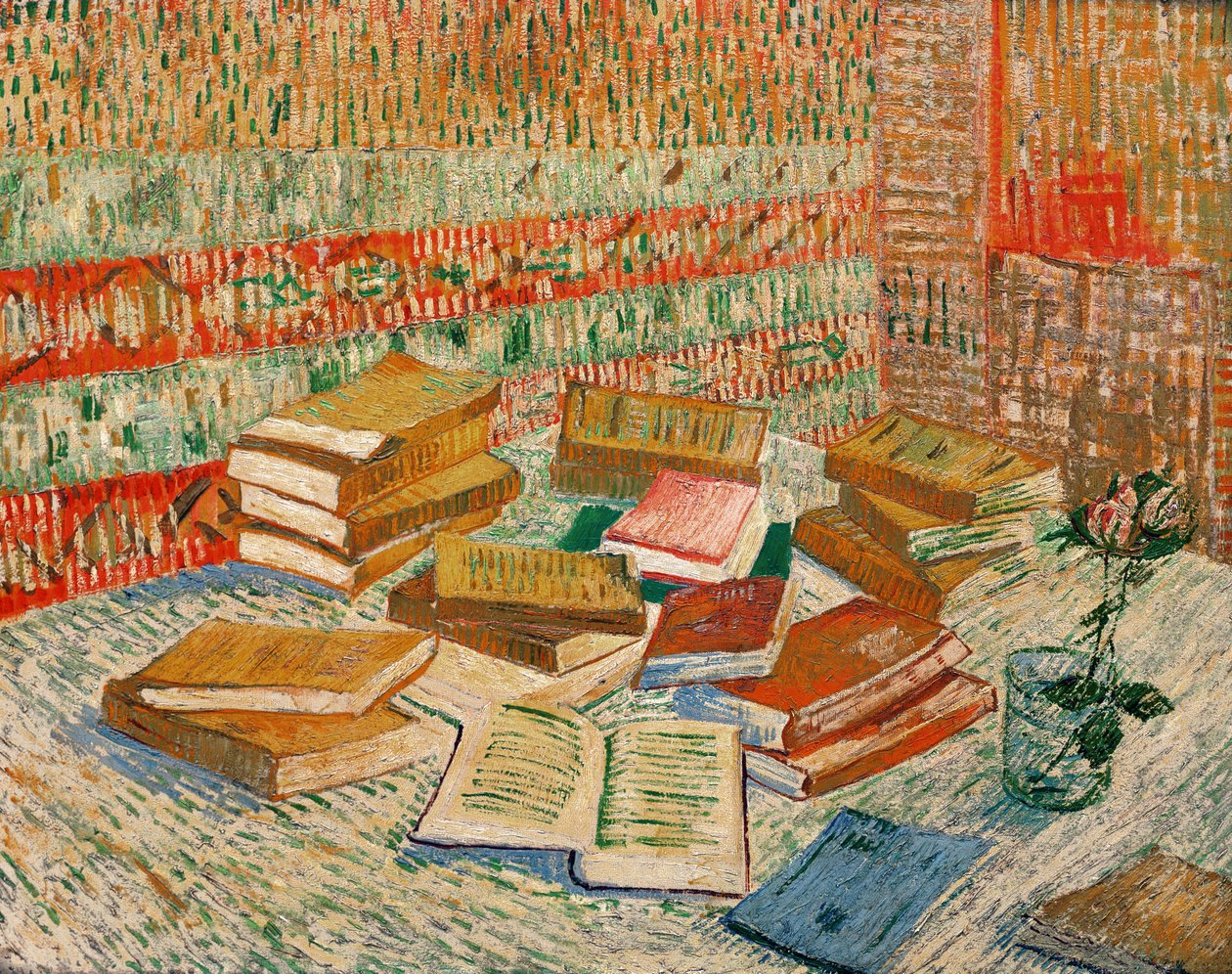Os livros amarelos, 1887 de Vincent van Gogh