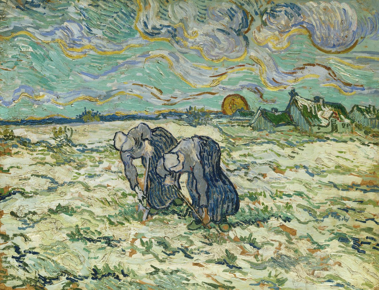 Duas Camponesas, 1890. de Vincent van Gogh