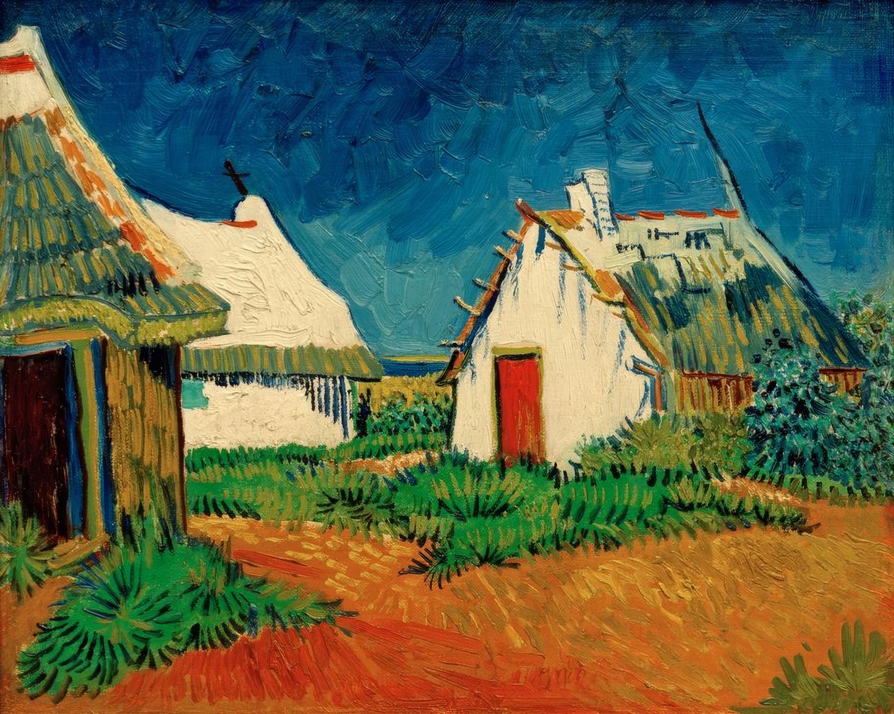 Três cabanas brancas em Saintes-Maries de Vincent van Gogh