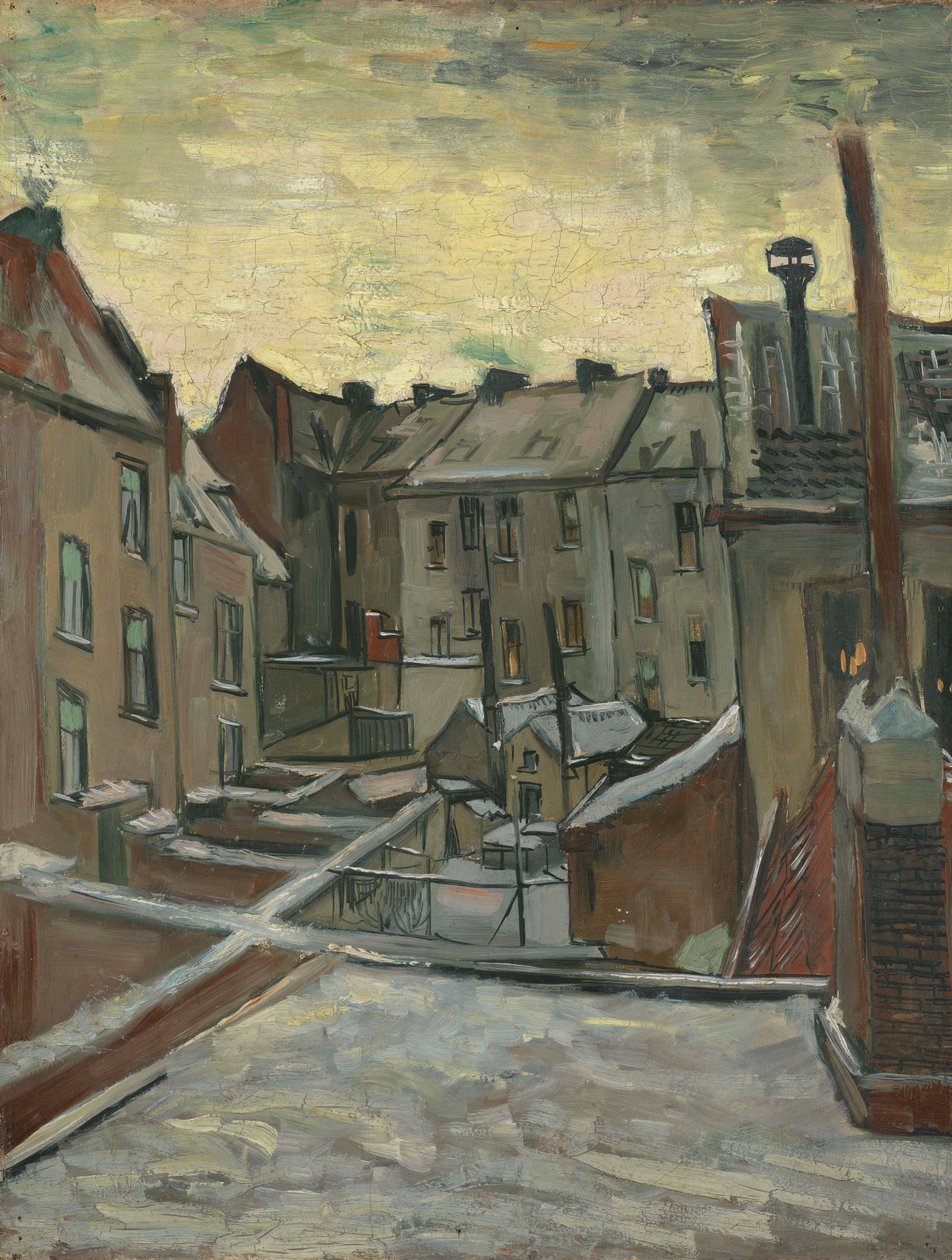 Casas vistas de trás de Vincent van Gogh
