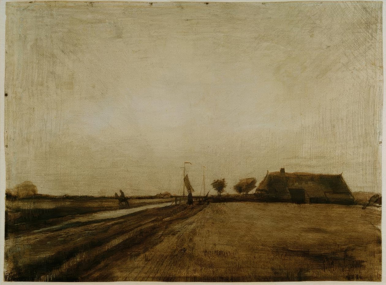 Paisagem em Drenthe de Vincent van Gogh