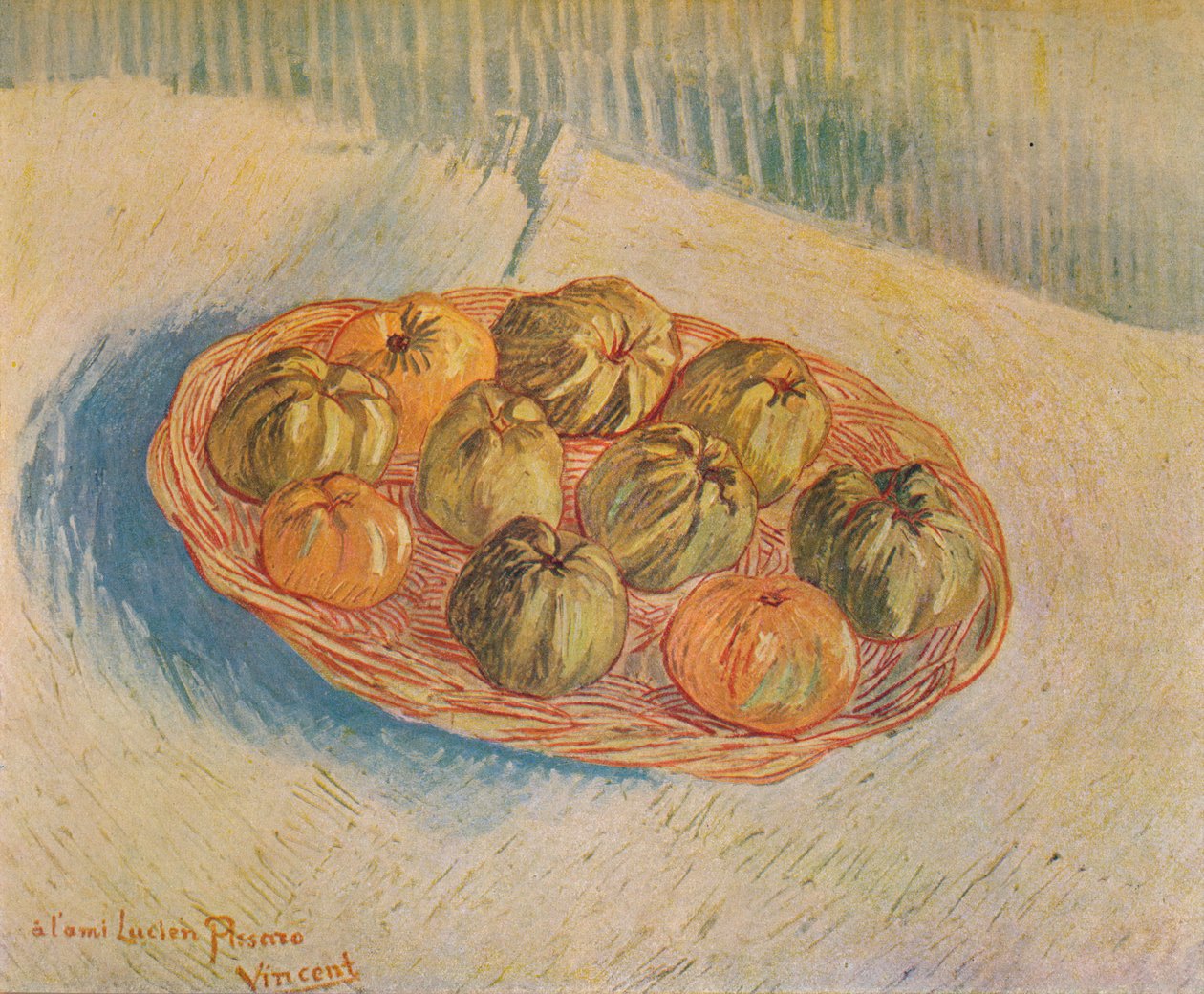 Cesta cheia de maçãs, 1887 de Vincent van Gogh