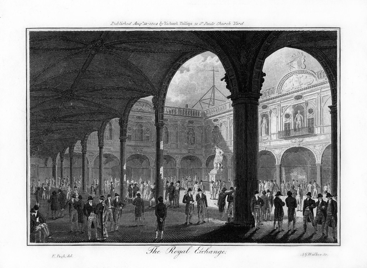 Royal Exchange, Londres, 1804. de Walker