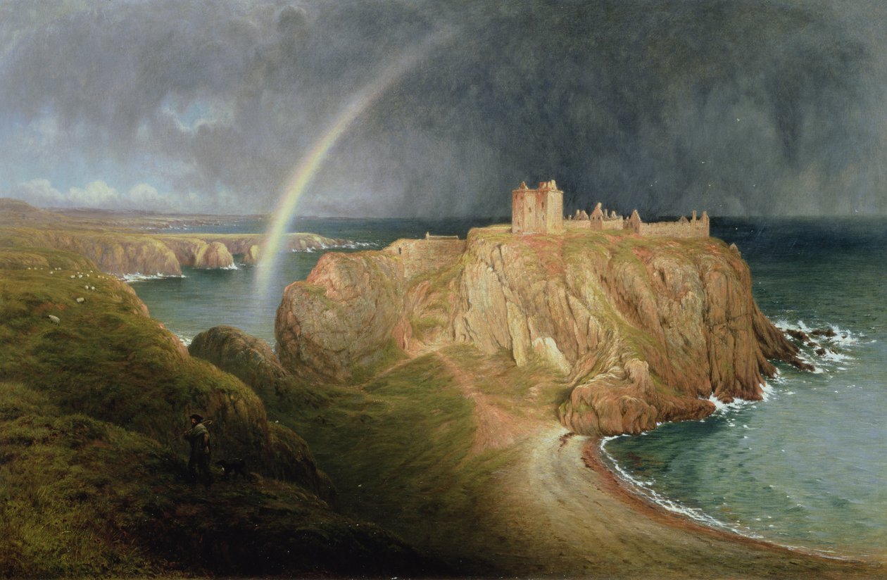 Castelo Dunnottar, 1867 de Waller Hugh Paton