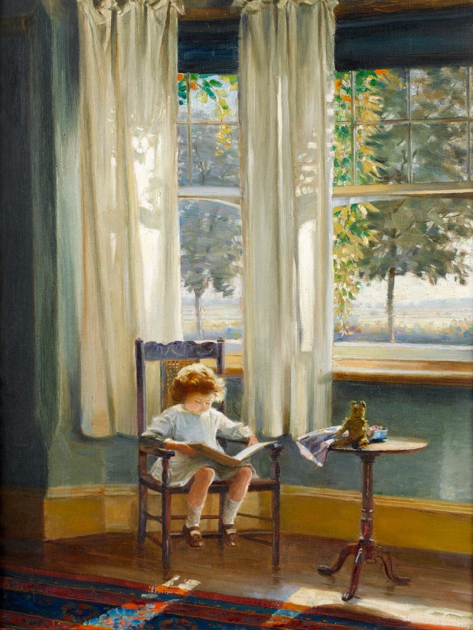 Menina lendo de Walter Bonner Gash
